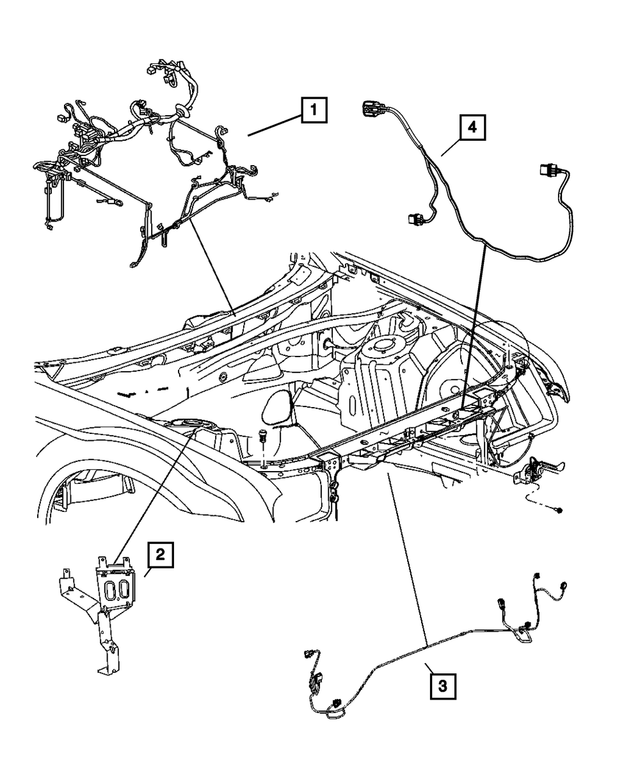 68059131AC - : Headlamp To Dash Wiring for Mopar Image