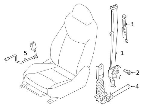 Front Seat Belts for 2019 Hyundai Elantra GT #0