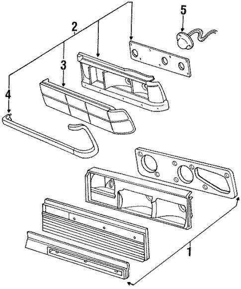 Combination Lamps for 1984 Chrysler LeBaron #1