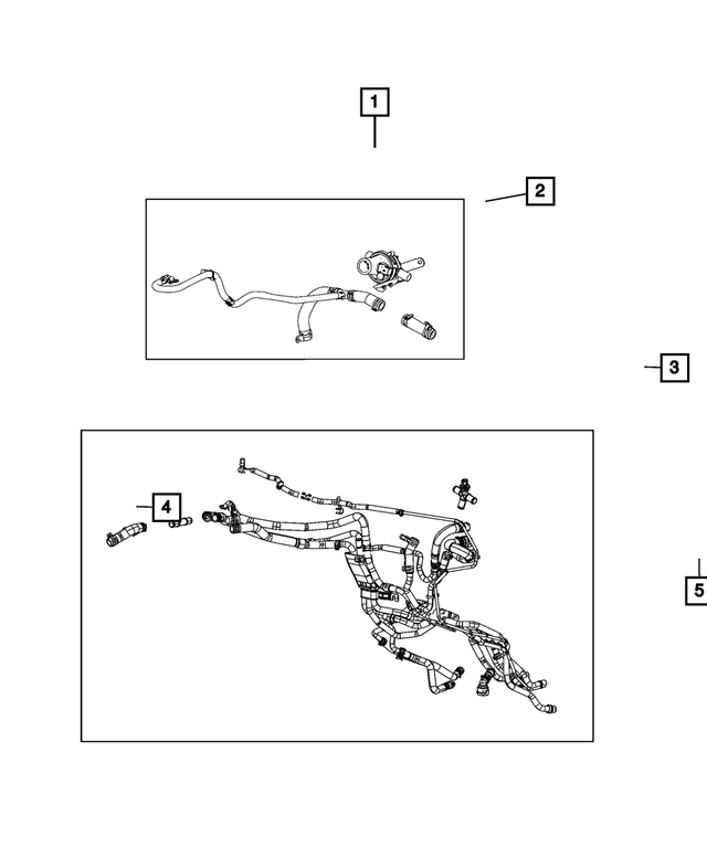 68281056AJ - Cooling: Heater Supply And Return Hose And Tube for Mopar Image image