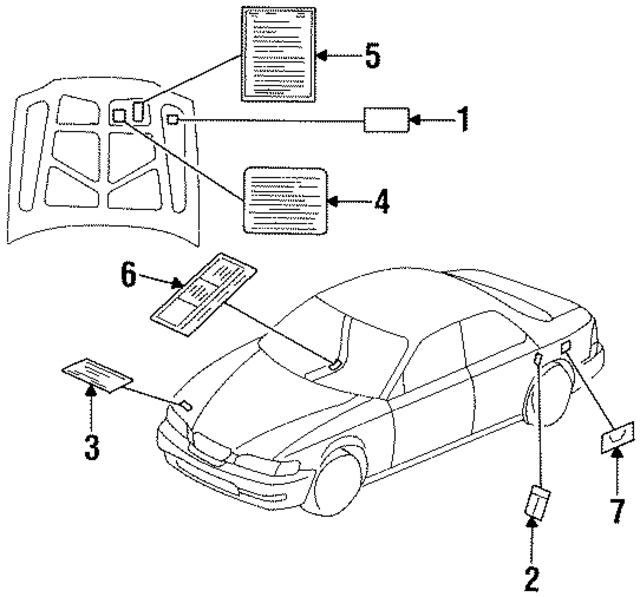 72638SN7G00 - Body: Caution Label for Acura Image