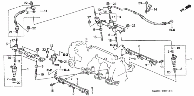 Fuel Injector (2) for 2004 Acura NSX #0