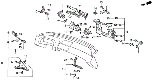 Instrument Stays for 1990 Acura Legend #0