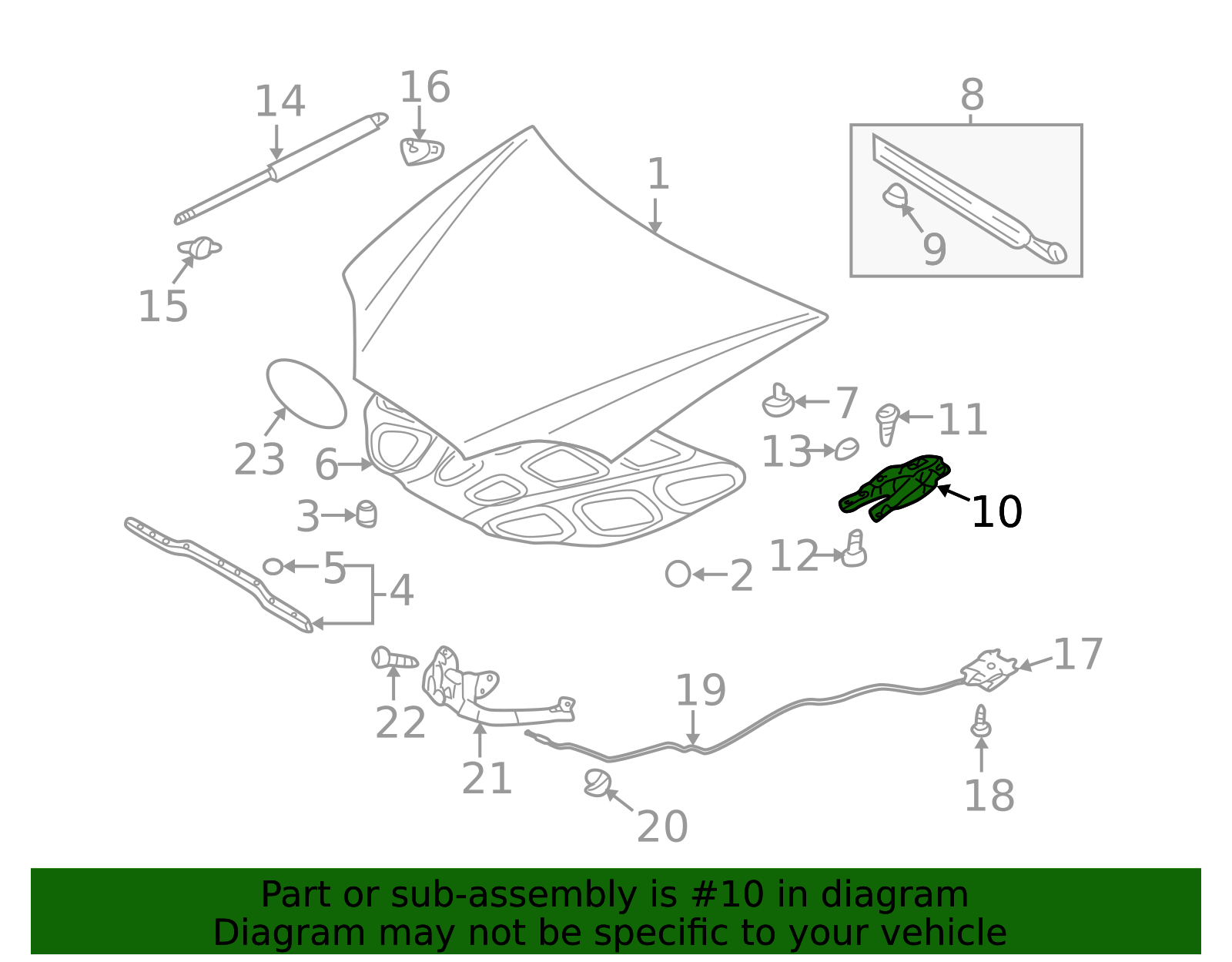 2003-2008 Hyundai Tiburon Hinge 79110-2C000 | MotorMotor
