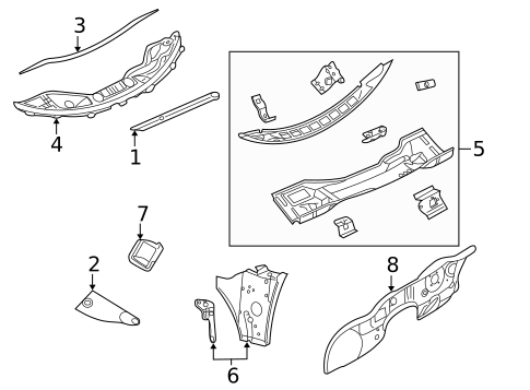 Cowl for 2006 Chrysler Sebring #1
