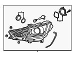 8W0941044B - Electrical: Headlamp Assembly for Audi: A4, A4 allroad, A4 Quattro, S4 Image
