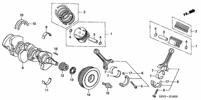 Piston - Crankshaft for 2001 Acura MDX #0