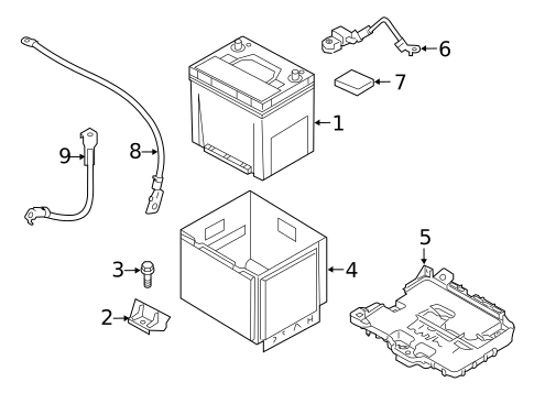 Battery for 2005 Kia Spectra5 #1