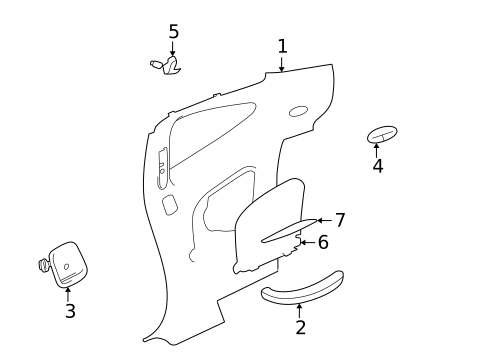 Interior Trim - Quarter Panels for 2005 Jaguar XKR #1