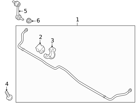 Stabilizer Bar & Components for 2009 Kia Borrego #1