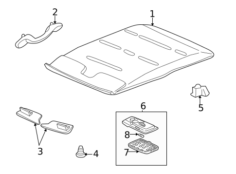 Interior Trim - Roof for 2004 Chevrolet Tahoe #0