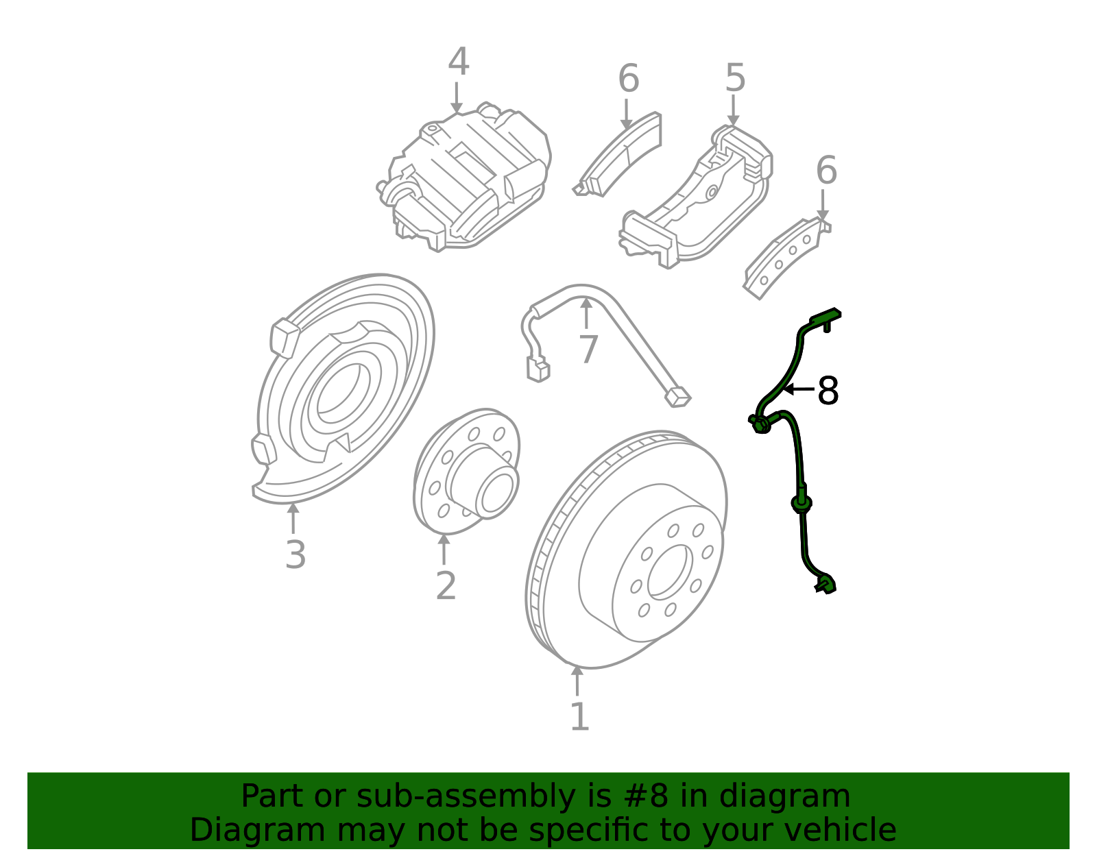 2007-2014 GM Rear Wheel Speed Sensor 20938122 | OEM GM Parts