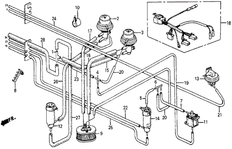 No. 2 Control Box Tubes for 1985 Honda Civic #0