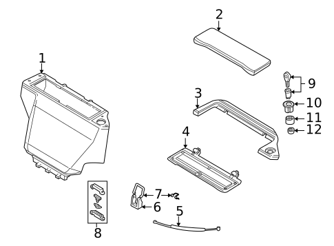 Rear Console for 2001 BMW Z8 #0