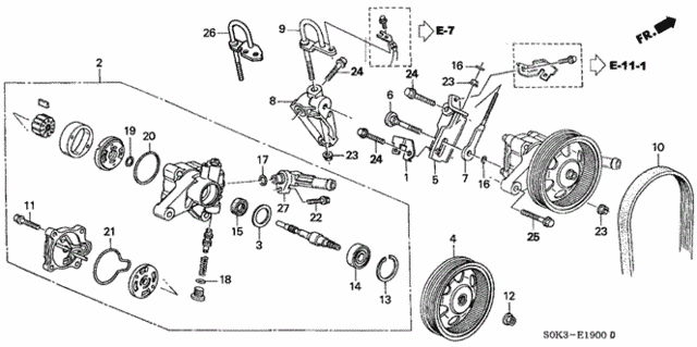 P.S. Pump - Bracket for 1999 Acura TL #0