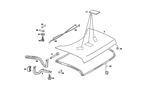 Trunk Lid for 1985 Mercedes-Benz 380SL #0