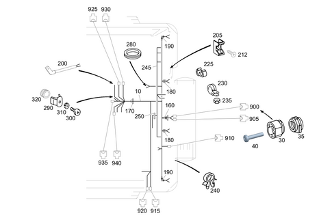 Tail Lamp Cable Harness for 2013 Mercedes-Benz G63 AMG #0