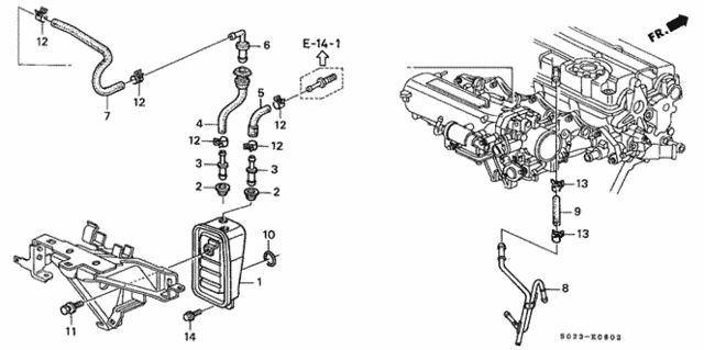 Breather Chamber (DOHC VTEC) for 2000 Honda Civic #0