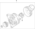 38903018EX - Electrical: Alternator Assembly for Audi: A4, A4 Quattro, Allroad Quattro, S4 Image image