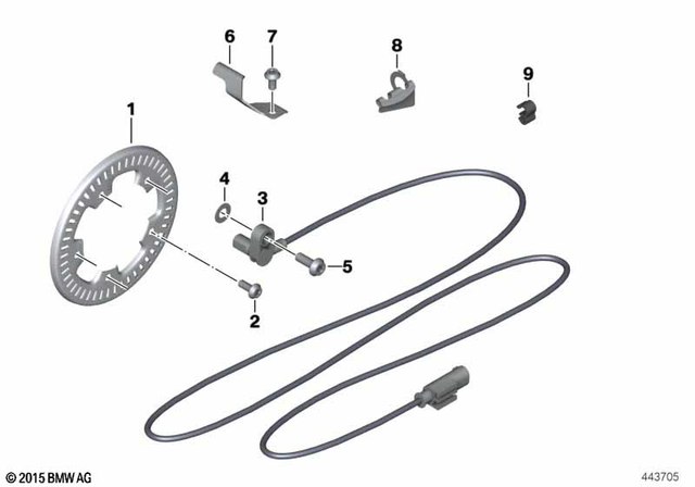 34529480186 - Brakes: Sensor Ring - Z=48 for BMW-Motorrad Image