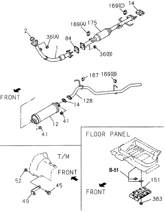 Exhaust Pipe (2) for 1996 Honda Passport #0