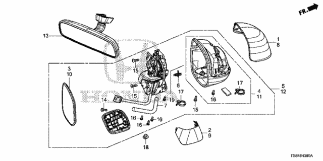 Mirror (-'13) for 2012 Honda Civic #0