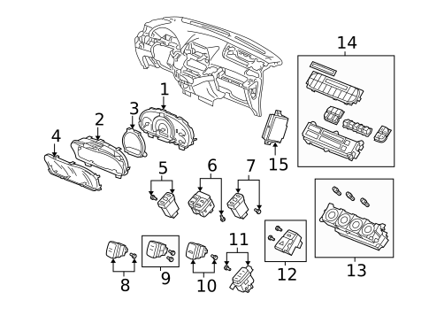 Instruments & Gauges for 2008 Honda Odyssey #0