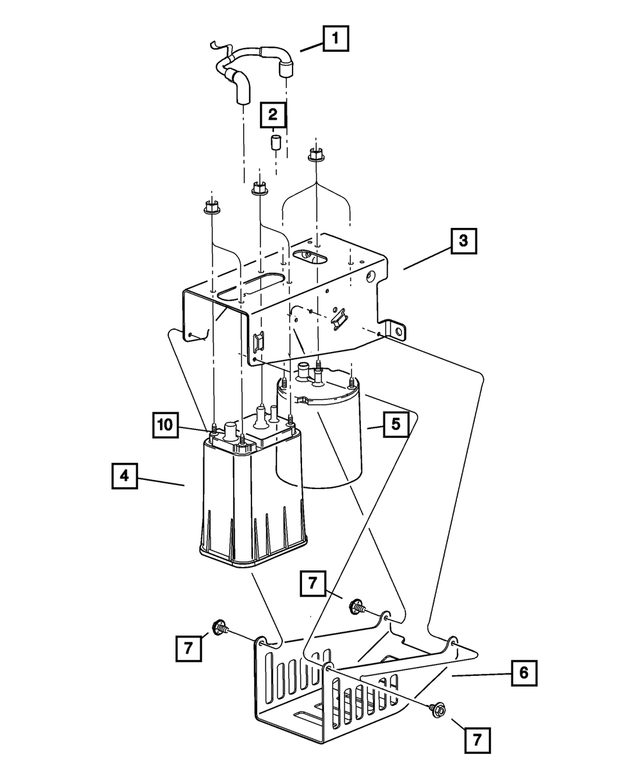 52113724AB - Emission Systems: Vapor Canister Cover for Mopar Image image