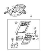 7GD88BD1AA - Interior Trim: Overhead Console for Mopar Image