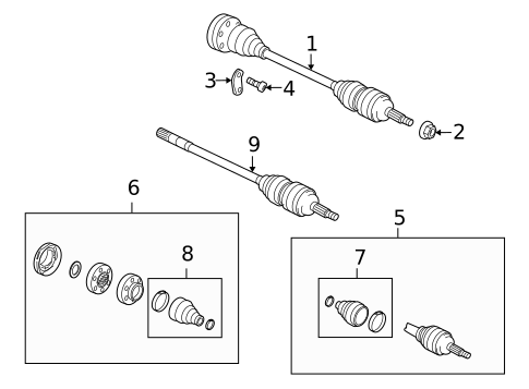 Drive Axles for 2010 Audi Q7 #0