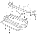 4451859 - Body: Bumper Cover Bracket for Dodge: Shadow Image