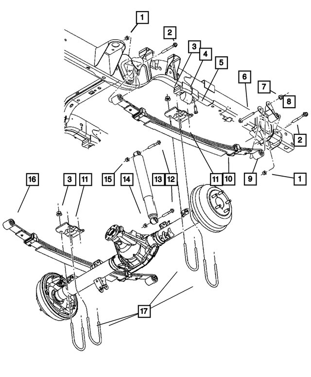 68056331AA - Rear Suspension: Suspension Shock Absorber for Mopar Image