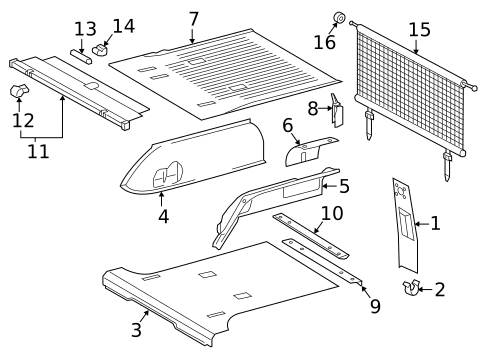 Interior Trim - Rear Body for 2010 Mercedes-Benz G550 #0