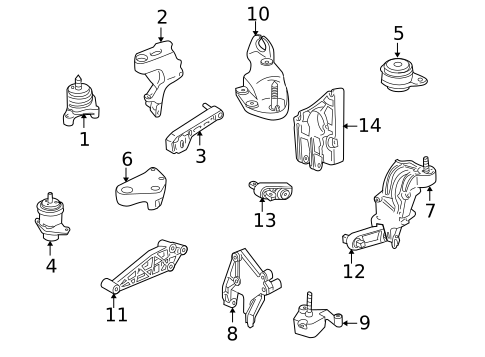 Engine & Trans Mounting for 2000 Saab 9-5 #0