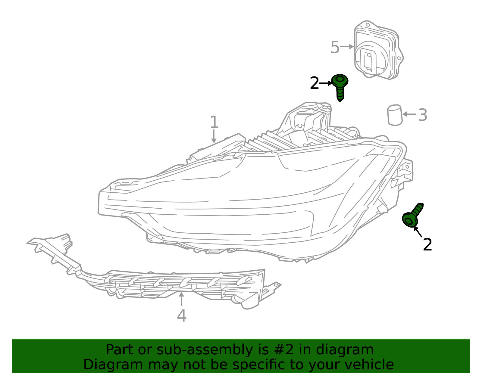2016-2026 Volvo Headlamp Assembly Screw 30640824 | TascaParts.com