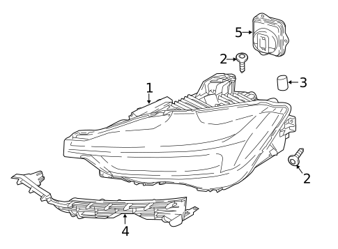 Headlamp Components for 2019 Volvo XC40 #3
