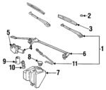 22087149 - Electrical: Wiper Transmission for Buick: Commercial Chassis, Roadmaster | Cadillac: Fleetwood | Chevrolet: Caprice | Oldsmobile: Custom Cruiser Image