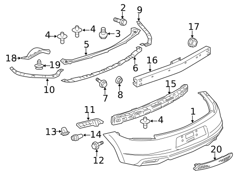 Bumper & Components - Rear for 2010 Mitsubishi Eclipse #0