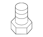 11519387 - Body: Upper Hinge Front Bolt for GM Image