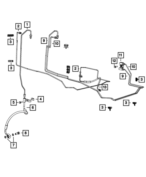 Hydraulic Control Unit, Brake Tubes and Hoses for 2018 Jeep Wrangler #5