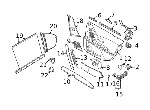 Interior Trim - Rear Door for 2007 BMW 530xi #2