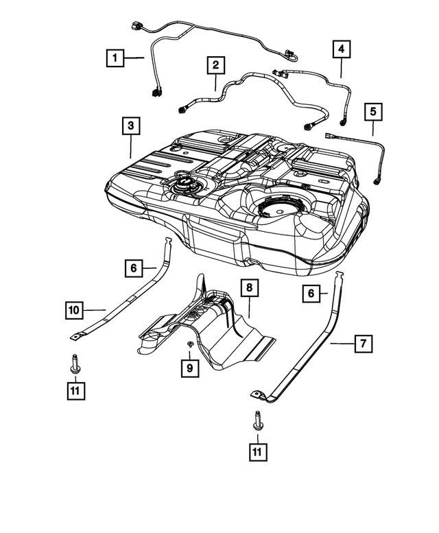 68080775AC - Fuel and Accelerator Pedal: Fuel Tank Wiring for Mopar Image