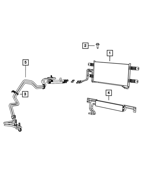 Transmission Oil Cooler, and Lines for 2008 Dodge Ram 3500 #2