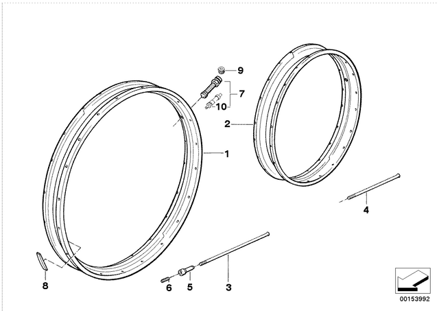 36317666543 - : Wheel Rim Rear for BMW-Motorrad Image