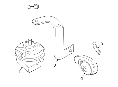 Horn for 2010 Porsche Cayenne #0