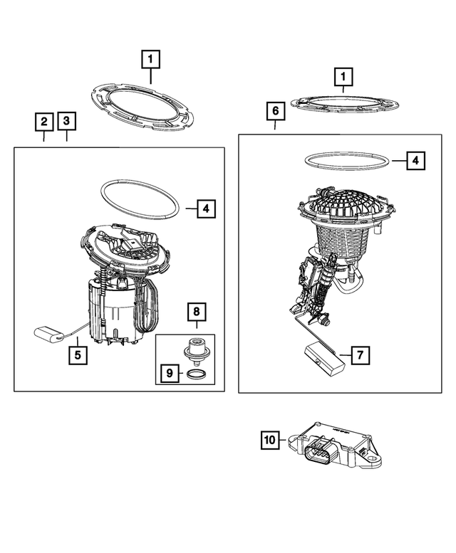 68399003AB - : Fuel Pump/Level Unit Module Kit, Right for Mopar Image