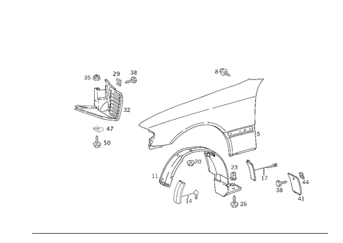 Front Fender for 1999 Mercedes-Benz C280 #0