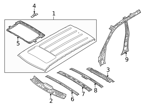 Roof & Components for 2009 Kia Borrego #0