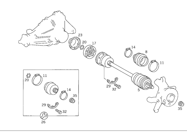 1293504310 - : Axle Shaft for Mercedes-Benz Image