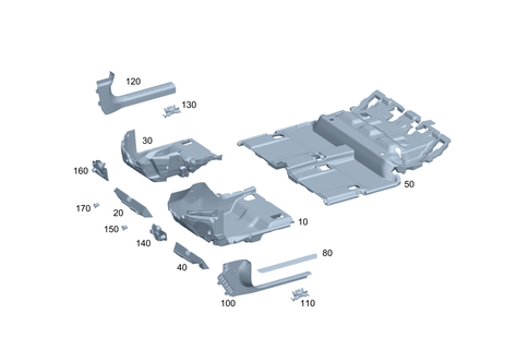 Floor Covering, Entrance Trim and Footrest in Driver Compartment for 2024 Mercedes-Benz EQB 300 #0